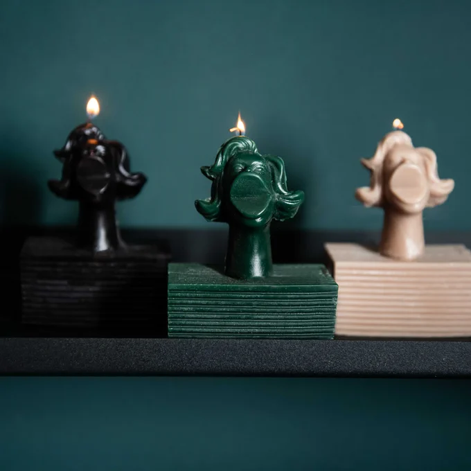 Rialheim Sculpted Candles featuring cotton wick