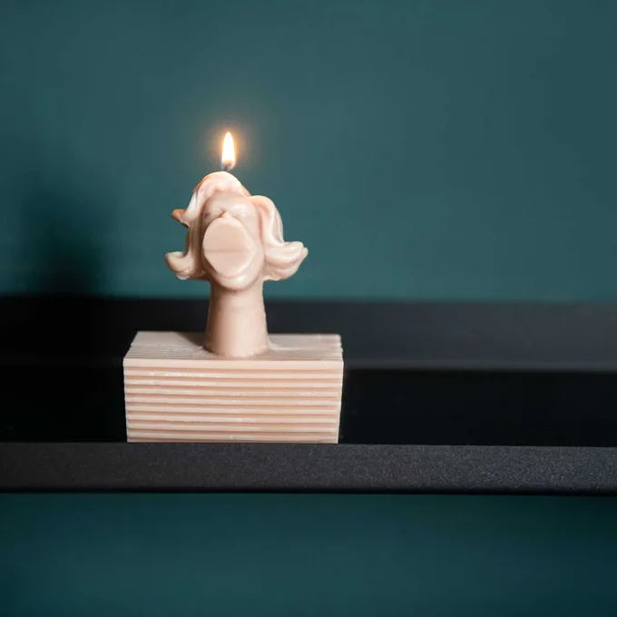 Rialheim Sculpted Candles featuring cotton wick