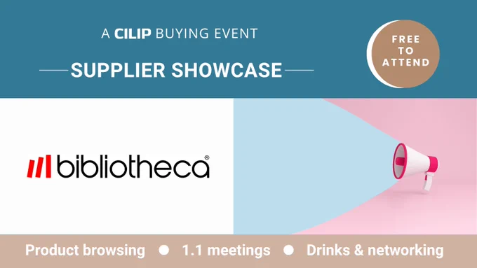 Supplier Showcase promo banner featuring bibliotheca logo