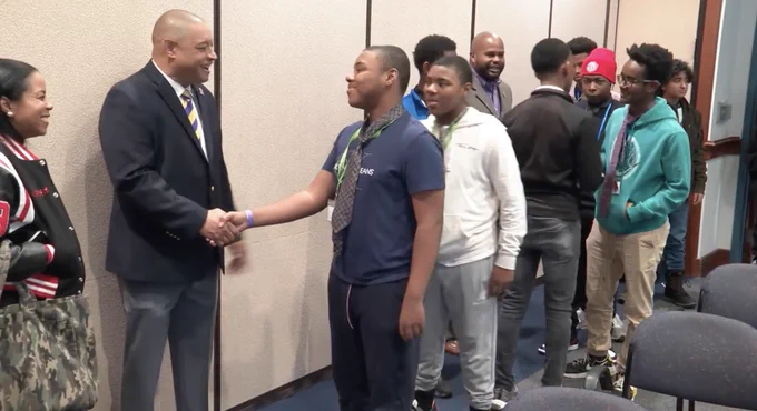 Students and representatives at the Game Changer conference 