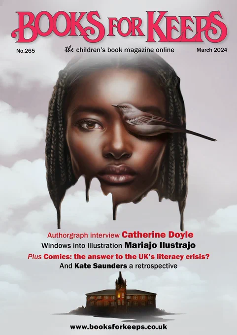 Cover of the new issue of Books for Keeps featuring cover illustration from Where Sleeping Girls Lie by Faridah Àbíké-Íyímídé. Cover artwork by Aykut Aydoğdu, published by Usborne.