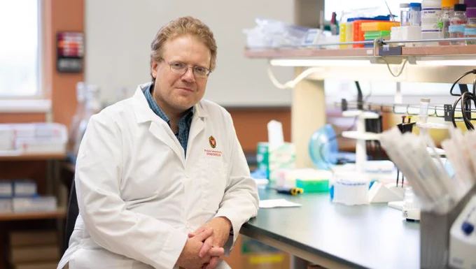 Dr. Lamming in his lab
