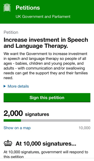 Screenshot of the #InvestInSLT petition.