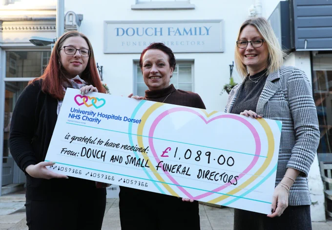 Douch Family Funeral Directors recently made a donation to a local hospital.