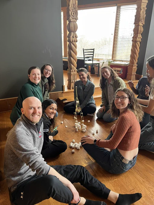 Our intern class won the marshmallow challenge!