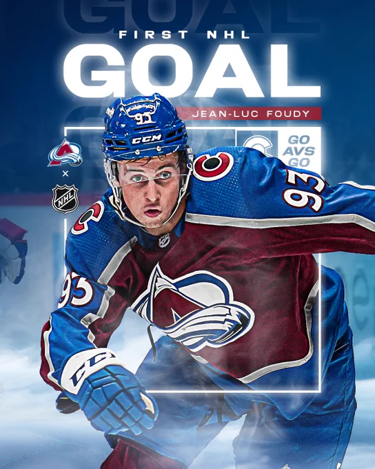 JEAN-LUC FOUDY FIRST NHL GOAL!
