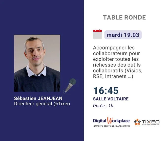 Table ronde avec Tixeo au salon Digital Workplace 2024