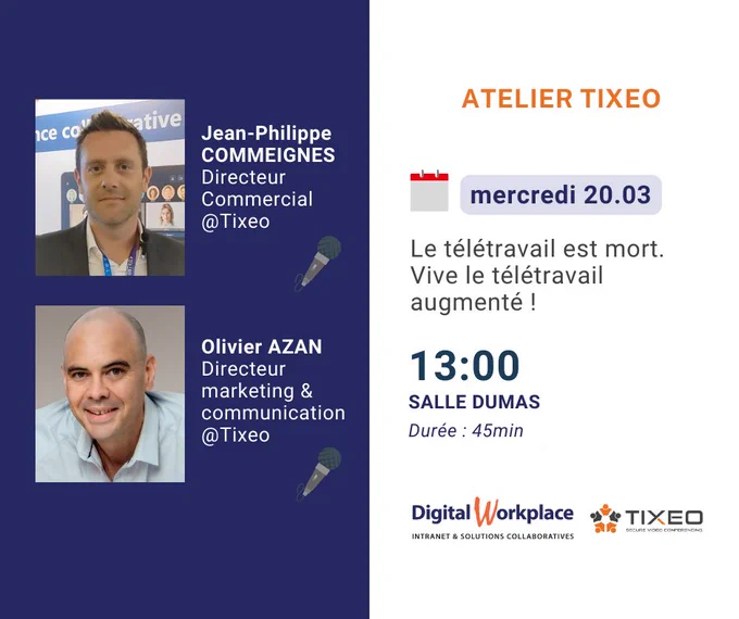 Atelier Tixeo au salon Digital Workplace 2024