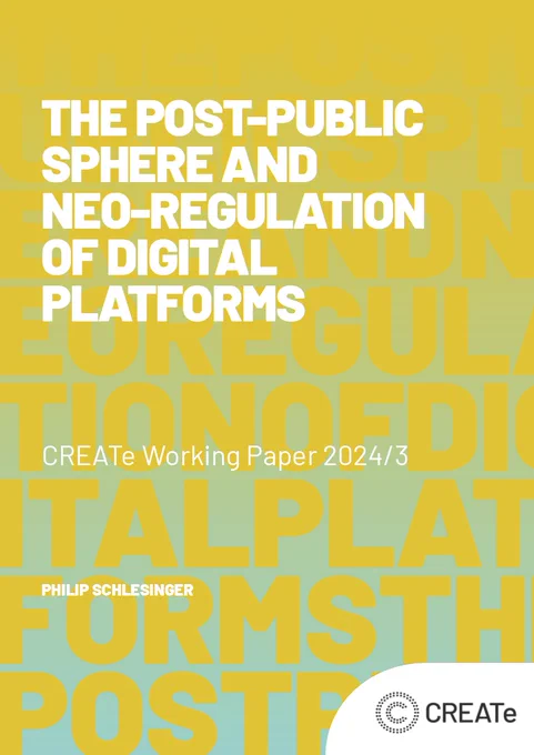 Decorative cover of the working paper consisting of a white title and author on a yellow-to-blue gradient background.