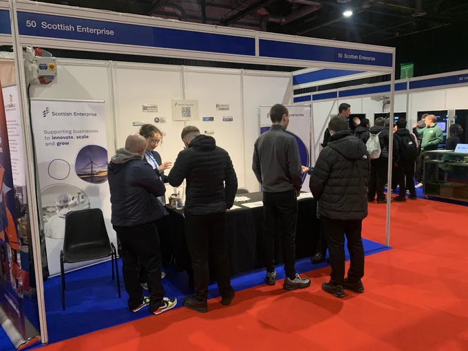 Photo of people visiting the Scottish Enterprise stand at the National Apprenticeship Show Scotland at the SEC in Glasgow