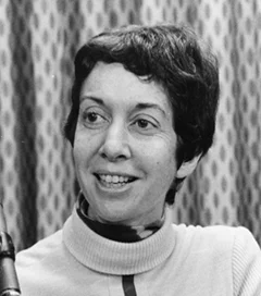 B&W portrait photo of Judith Clapp.