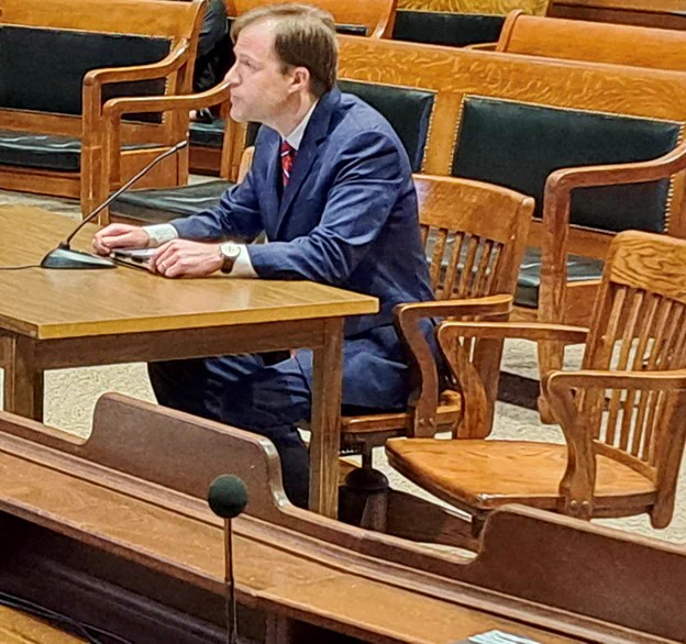 Jonathan R. Crowe, MD, MPH, MSc, testifying before the Massachusetts Joint Committee on Financial Services at the Massachusetts State House on September 12, 2023.