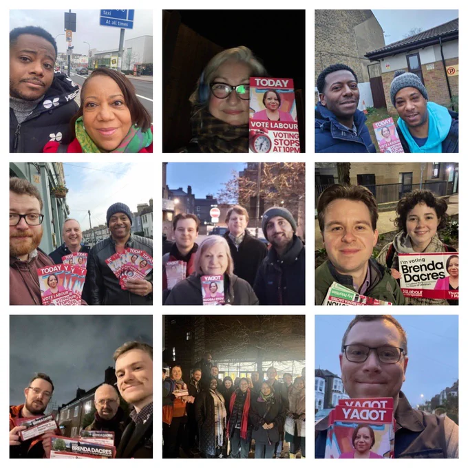 Montage of election day photot
