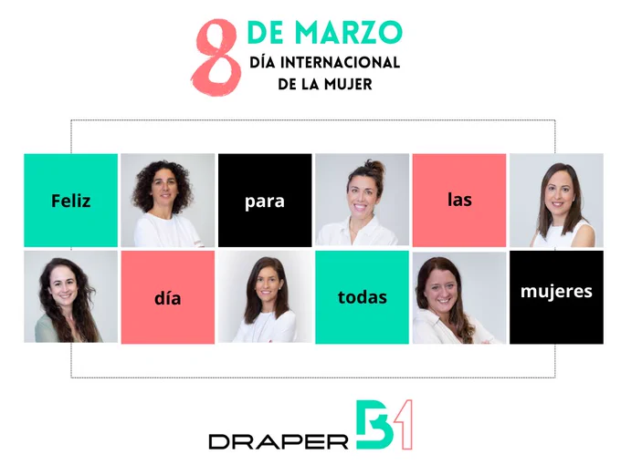 Mujeres del equipo Draper B1 en el día internacional de la mujer 8 de marzo 2024