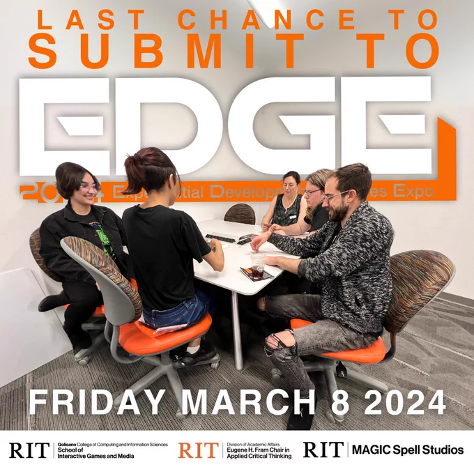 LAST CHANCE TO SUBMIT TO EDGE 2024 Experimental Development & Games Expo: Friday March 8, 2024