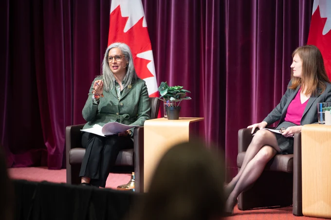 Nadia Ahmad, Director General - Chief Data Officer & Head of Evaluation and Champion of Visible minority network and Cindy Termorshuizen, Associate Deputy Minister of Foreign Affairs. 