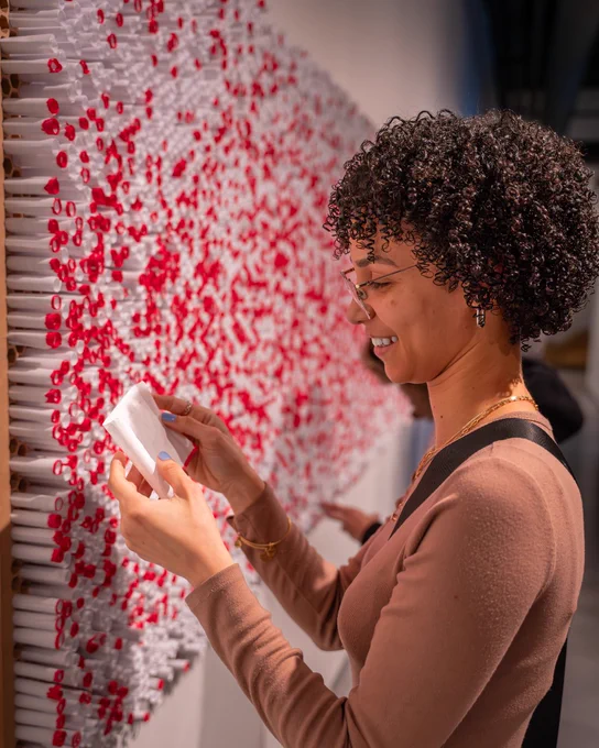 Participant reacts to a message from The Last Word by Illegal Art. 

Exhibited as part of SXSW's Creative Industries Expo in Austin, Texas from March 10-13.