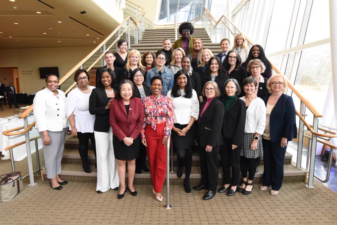 MD Women Leaders of State Government posed on steps