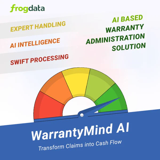 𝗘𝘃𝗲𝗿 𝗳𝗲𝗹𝘁 𝘁𝗵𝗲 𝘄𝗲𝗶𝗴𝗵𝘁 𝗼𝗳 𝗱𝗲𝗹𝗮𝘆𝗲𝗱 𝗰𝗹𝗮𝗶𝗺𝘀 𝗮𝗳𝗳𝗲𝗰𝘁𝗶𝗻𝗴 𝘆𝗼𝘂𝗿 𝗱𝗲𝗮𝗹𝗲𝗿𝘀𝗵𝗶𝗽'𝘀 𝗰𝗮𝘀𝗵 𝗳𝗹𝗼𝘄? FrogData’s WarrantyMind AI is your go-to solution!

1) Expert Handling: With WarrantyMind AI, there's always an expert for processing your claims
2) Manufacturers' rules? No problem! Our AI and domain experts ensure that claims align flawlessly with OEM regulations
3) Swift Processing: Ensuring accurate Op Code applications for seamless claim approvals

𝗪𝗮𝗿𝗿𝗮𝗻𝘁𝘆𝗠𝗶𝗻𝗱 𝗔𝗜 works 24/7/365 so your team can focus on service and sales. Always receive the highest reimbursements with WarrantyMind AI! Call us now @ 844-384-6603
