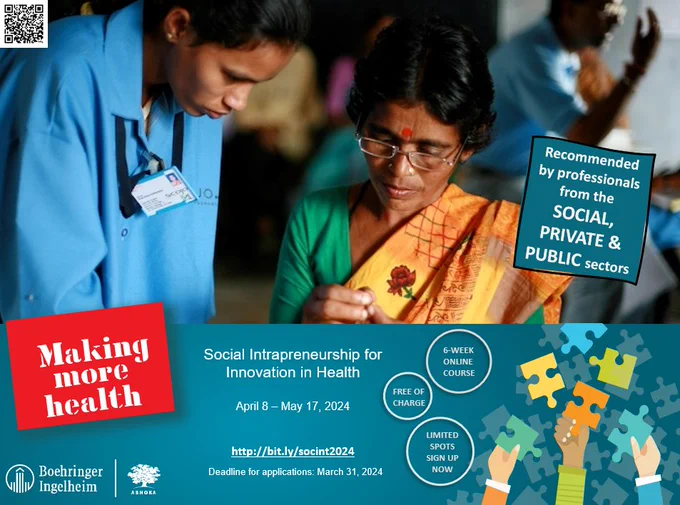 poster with details about making more health online course