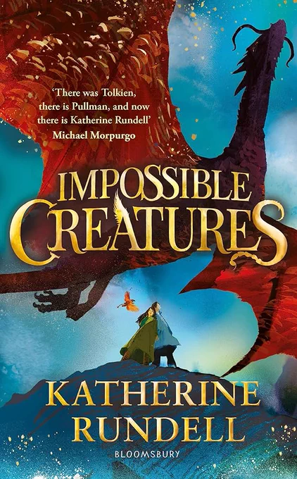 Book cover showing two people and a dragon.