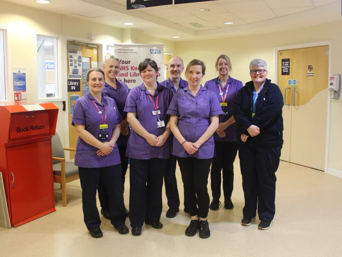 Staff from the Dorset County Hospital Education Centre pictured to celebrate achieving being awarded the National Preceptorship Quality Mark.