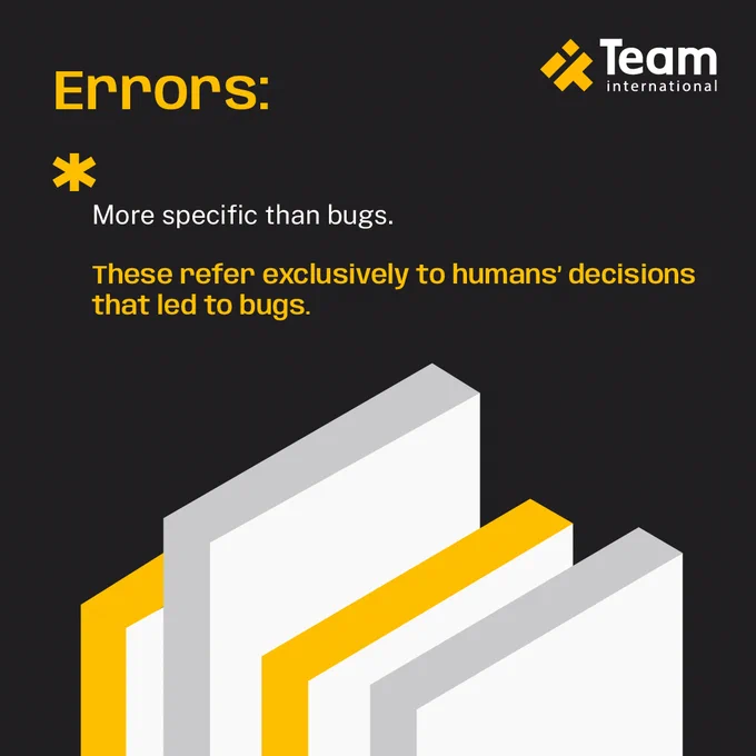 This image has a black background. It contains blocks in different heights. It represents errors in software development.