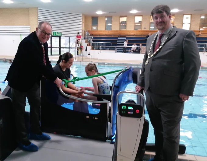 Official opening of the Poolpod at Kendal Leisure Centre.