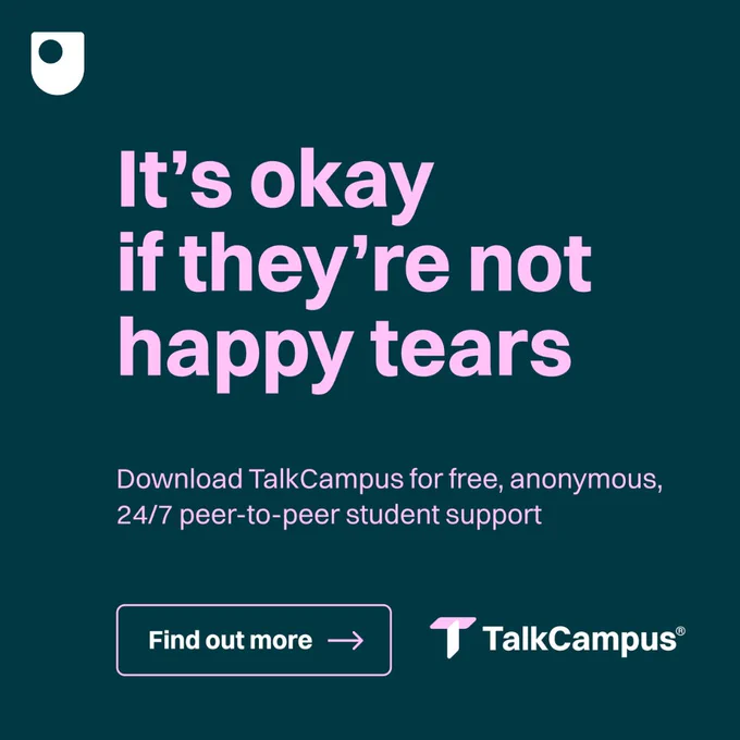 It's ok if they're not happy tears. Download TalkCampus now for free, annonymous 24/7 peer support