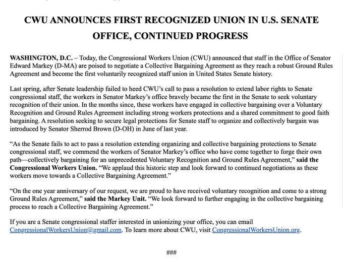 CWU Statement. Full text linked in the reply.