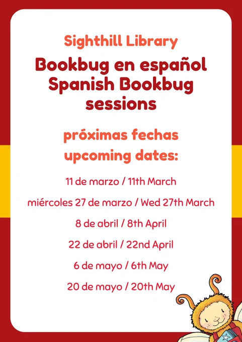 Upcoming sessions at 3.30pm:
- Monday 11th March
- Wednesday 27th March
- Monday 8th April
- Monday 22nd April
- Monday 6th May
- Monday 20th May