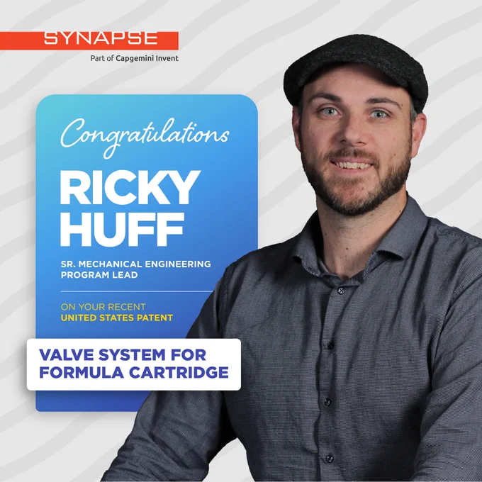 Congratulations to Senior Mechanical Engineering Program Lead, Ricky Huff, on receiving a patent for a novel valve system.
