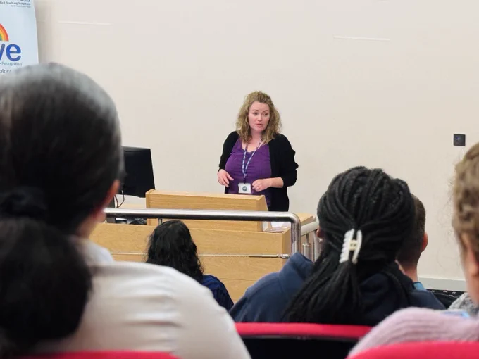 Equality, Diversity & Inclusion Manager, Ruth Haigh speaks to the audience
