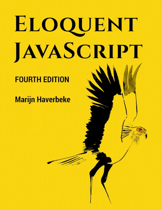 Portada de la cuarta edición del libro Eloquent JavaScript