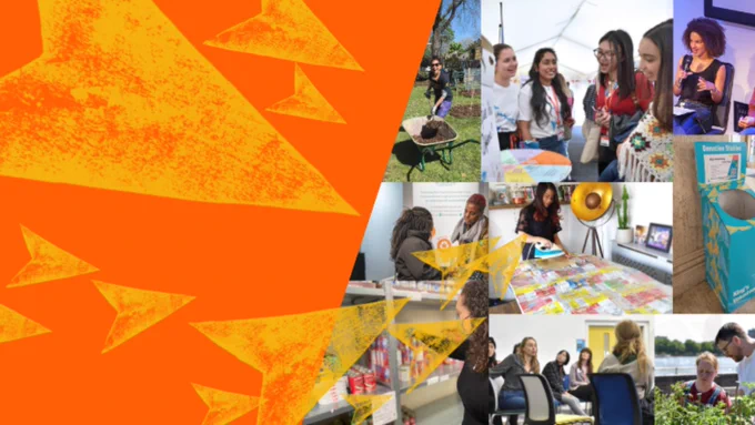 A collage of King's students participating in volunteering initiatives.