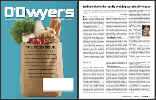 O'Dwyer's Mar. '24 Food & Beverage PR Magazine: Adding Value to the Rapidly Evolving Sustainability Space by Julie LePere