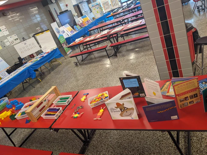 Manipulatives and books