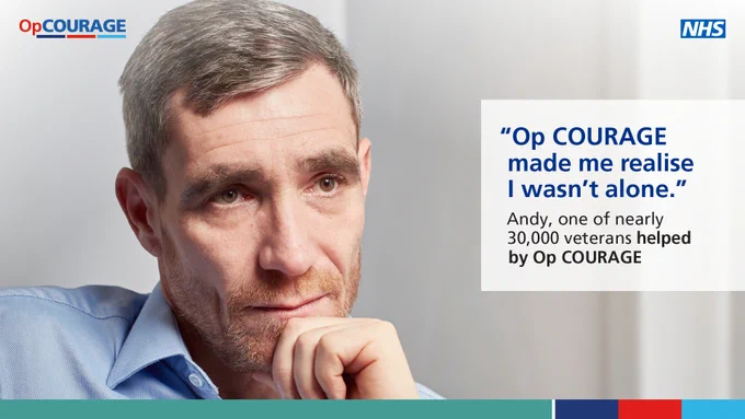 Op Courage 
"Op Courage made me realise I wasn't alone."
Andy, one of nearly 30,000 veterans helped by Op Courage. 