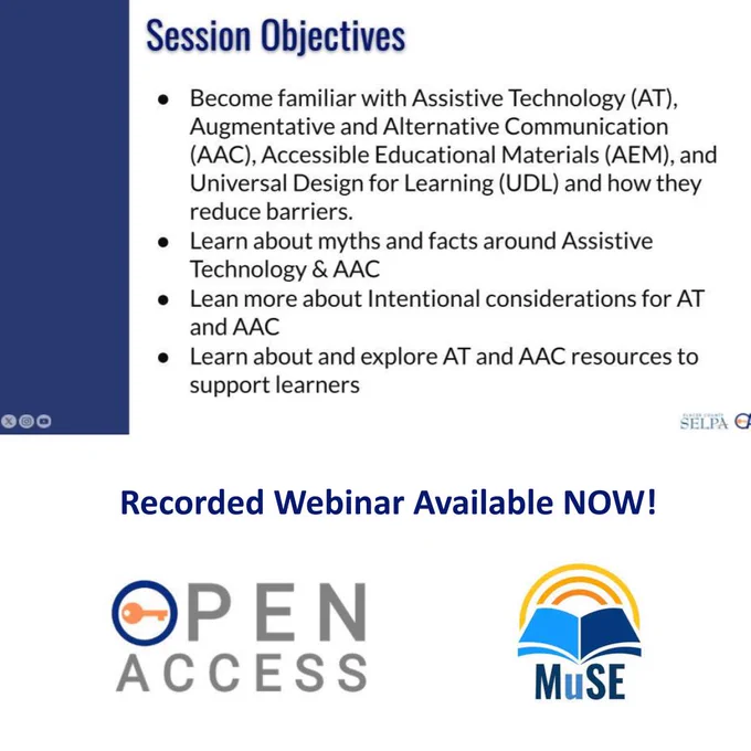 Session Objectives from recorded webinar