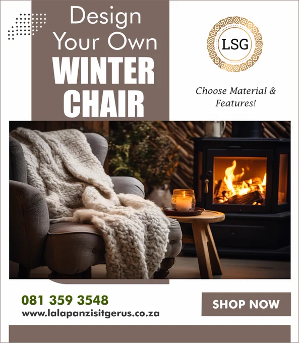 Custom-made Winter Chair.

We want to hear from you - what features would make your perfect winter chair? 

Share your ideas in the comments below, and let's create something special together!

Cosy up this winter with our custom-made winter chairs, designed to keep you warm and stylish all season long!  
#WinterChair #CustomComfort #LSG #HashtagOnline#lalapanzisitgerus #nelspruit #upholstery #restoration #vintage #renovate