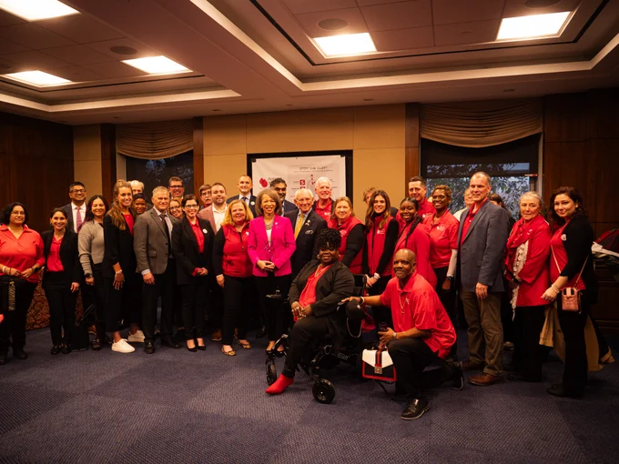 Rep. Blunt Rochester with the National Blood Clot Association.