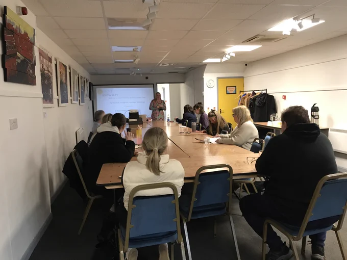 Picture of delegates attending Facebook workshop in Huyton