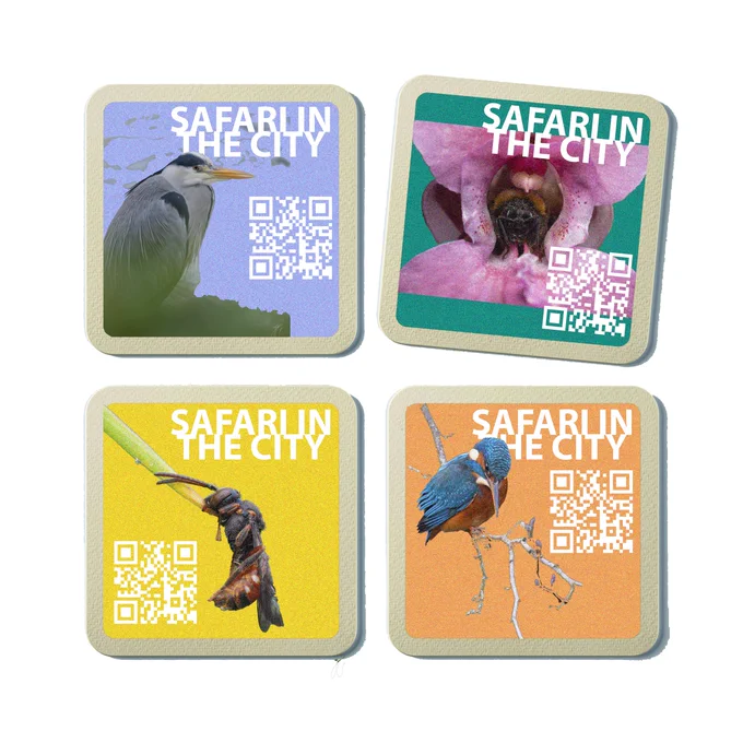 example visuals of beer mats celebrating local wildlife