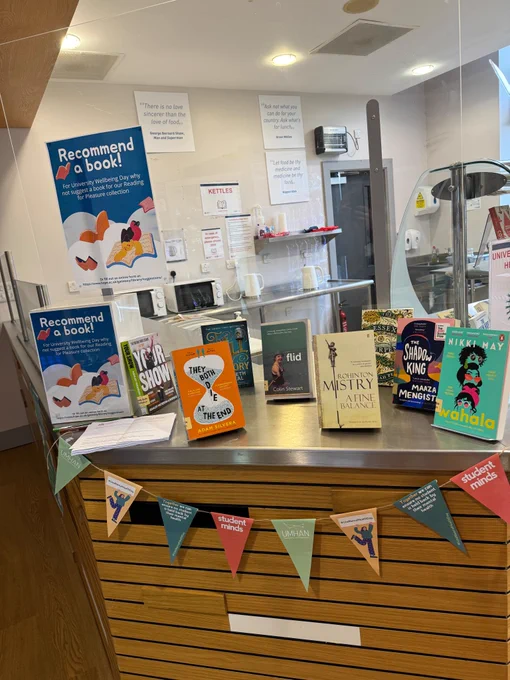 Request a book display in Chapters Kitchen.