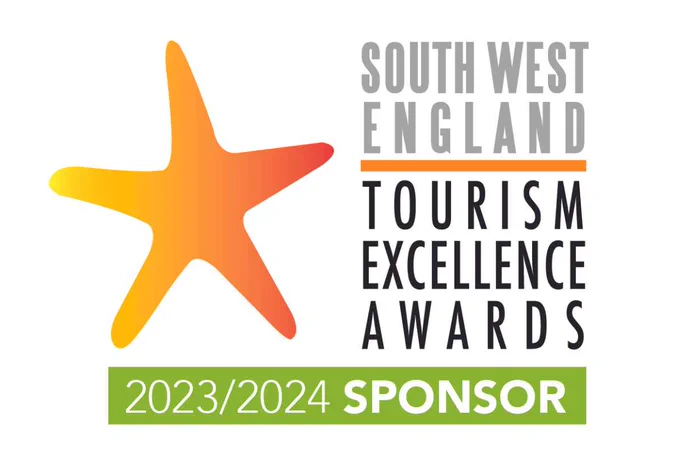 The South West England Tourism Excellence Awards sponsor logo for 2023/2024. With an orange star included.
