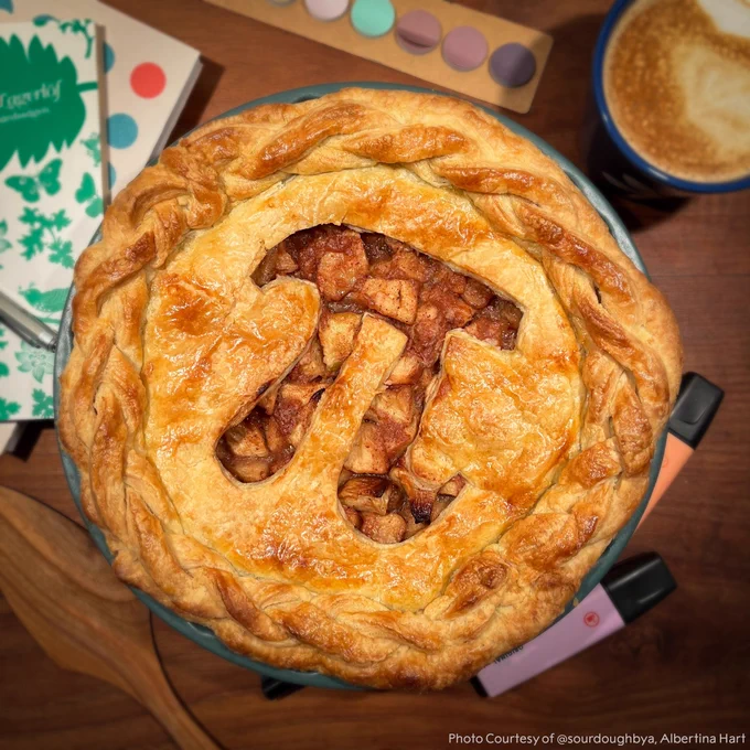 A pie with the pi symbol