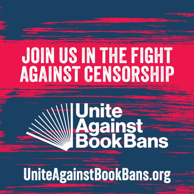 Join us in the fight against censorship. Unite Against Book Bans, uniteagainstbookbans.org