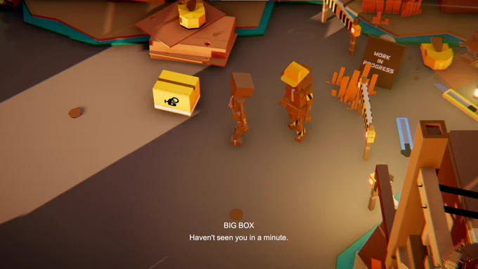 Two carboard persons talking.