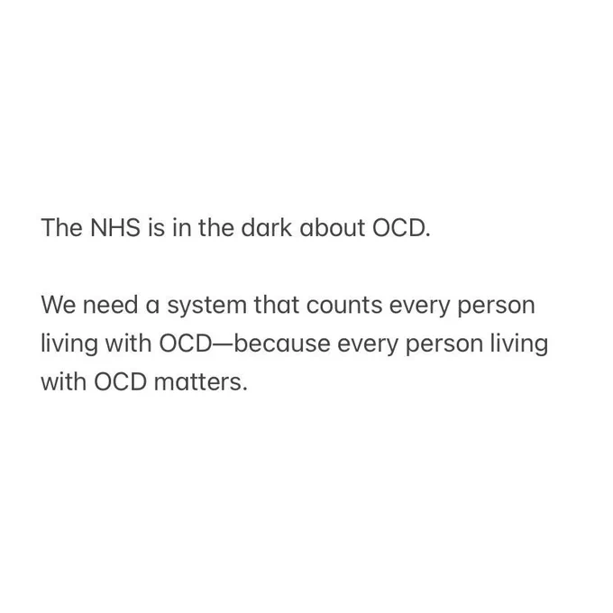 The NHS is in the dark about OCD.

We need a system that counts every person living with OCD-because every person living with OCD matters.