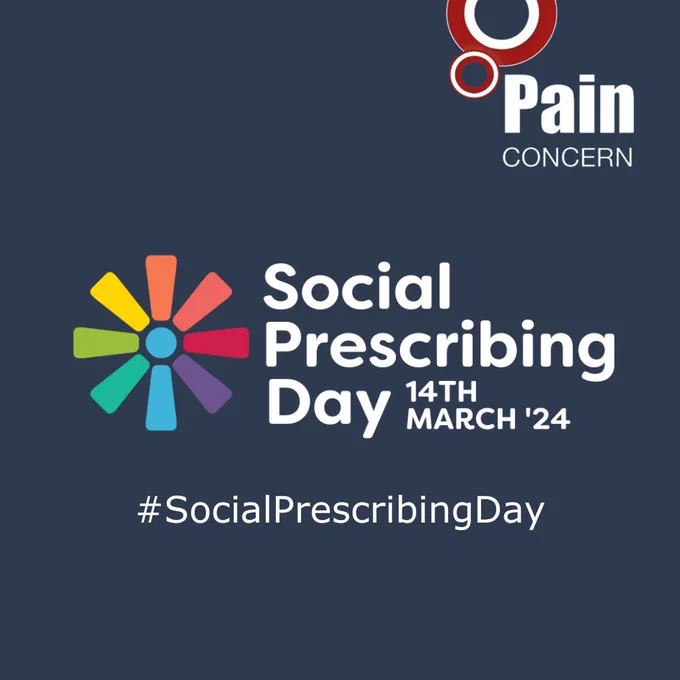 Image advertising Social Prescribing Day on the 14th March 2024 with the hashtag #SocialPrescribingDay.